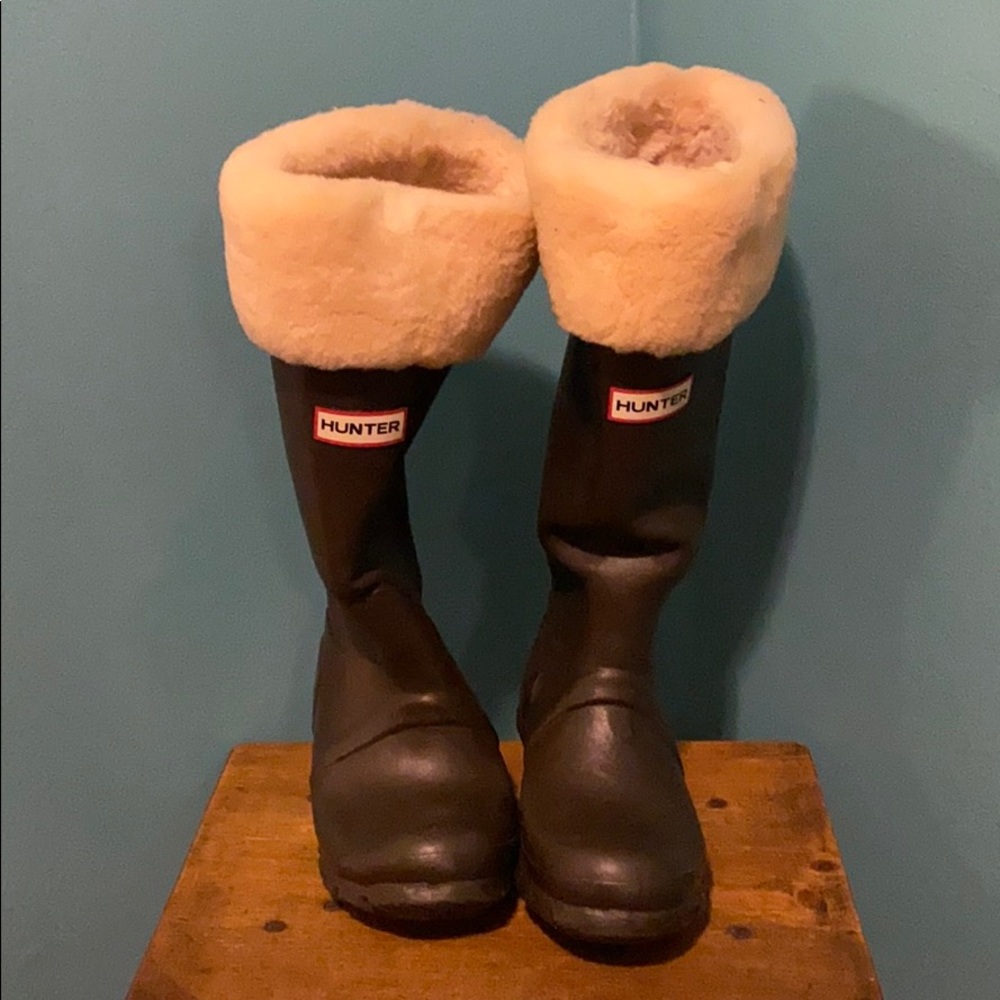 Hunter Shearling Lined boots sz 5.5